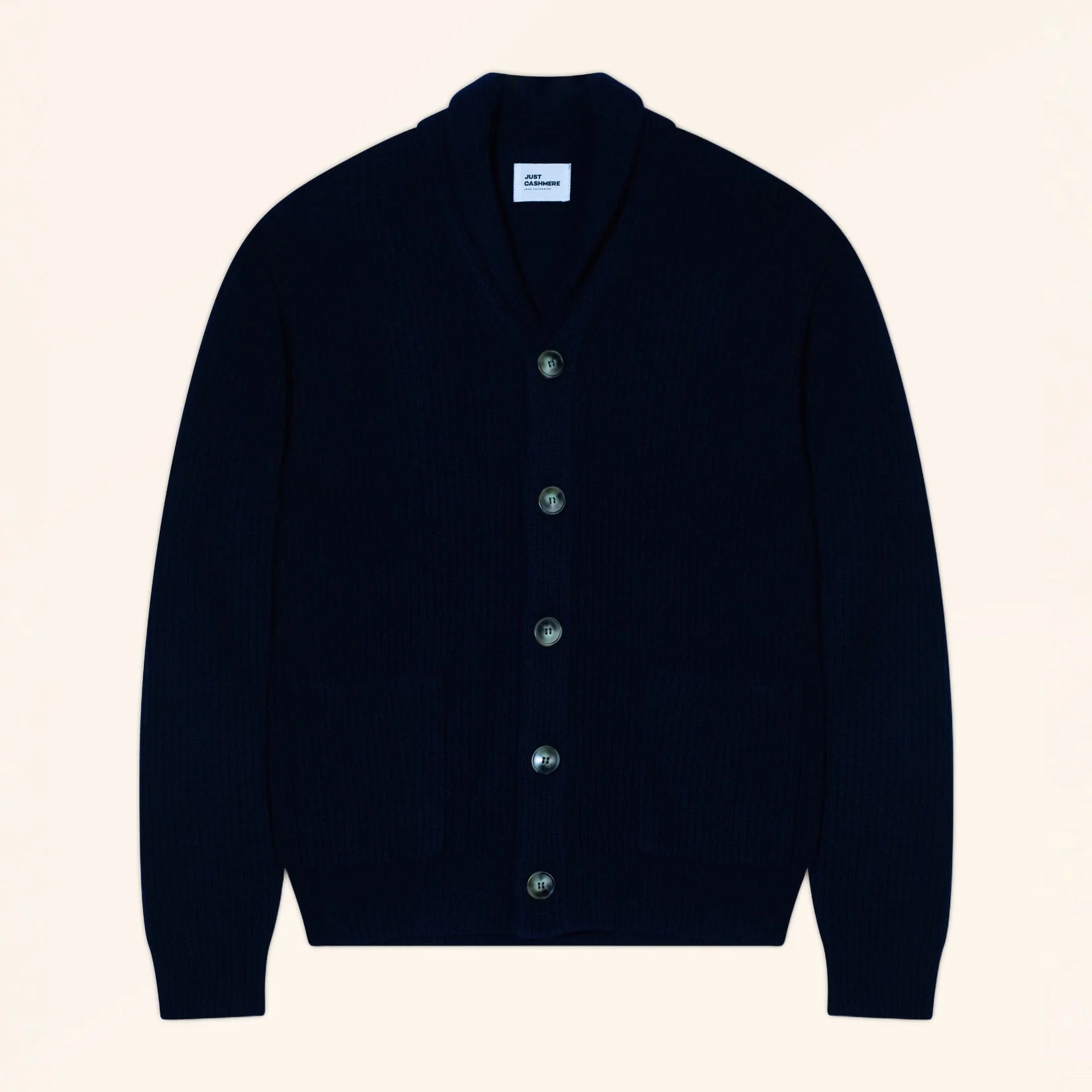 PAUL Cardigan Col Châle 4 Fils Bleu Marine