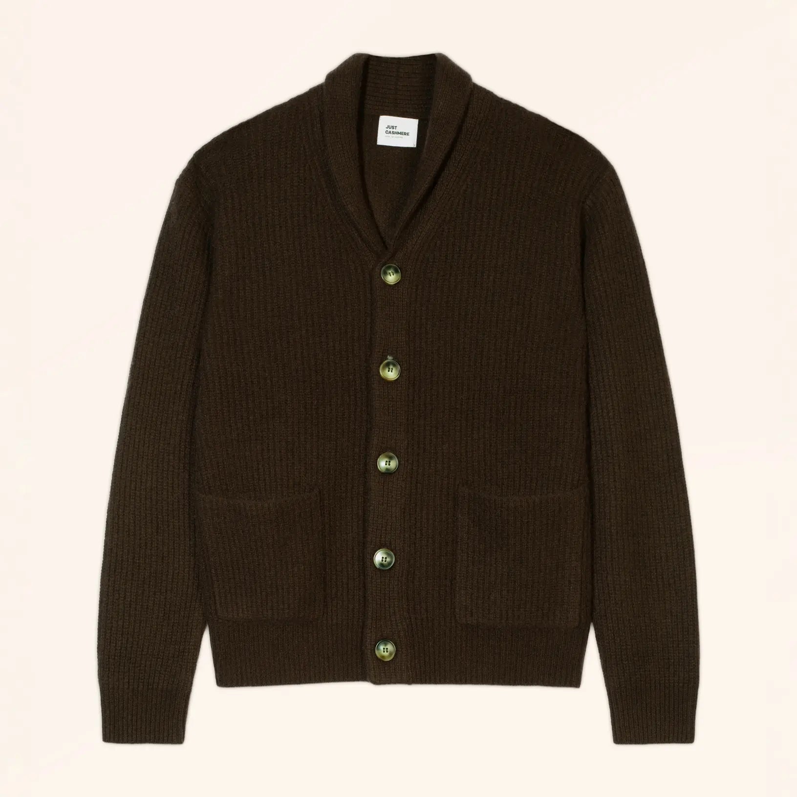 PAUL Cardigan Col Châle 4 Fils Choco