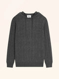 WILLIAM pullover mit kapuze anthrazit meliert