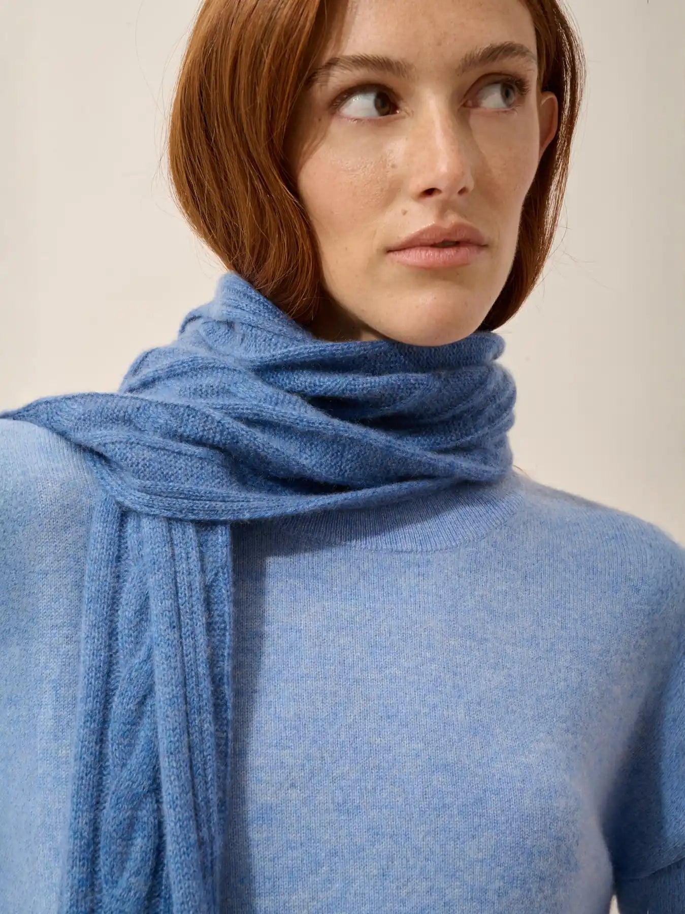 AELITH schal 4-fädig blau denim