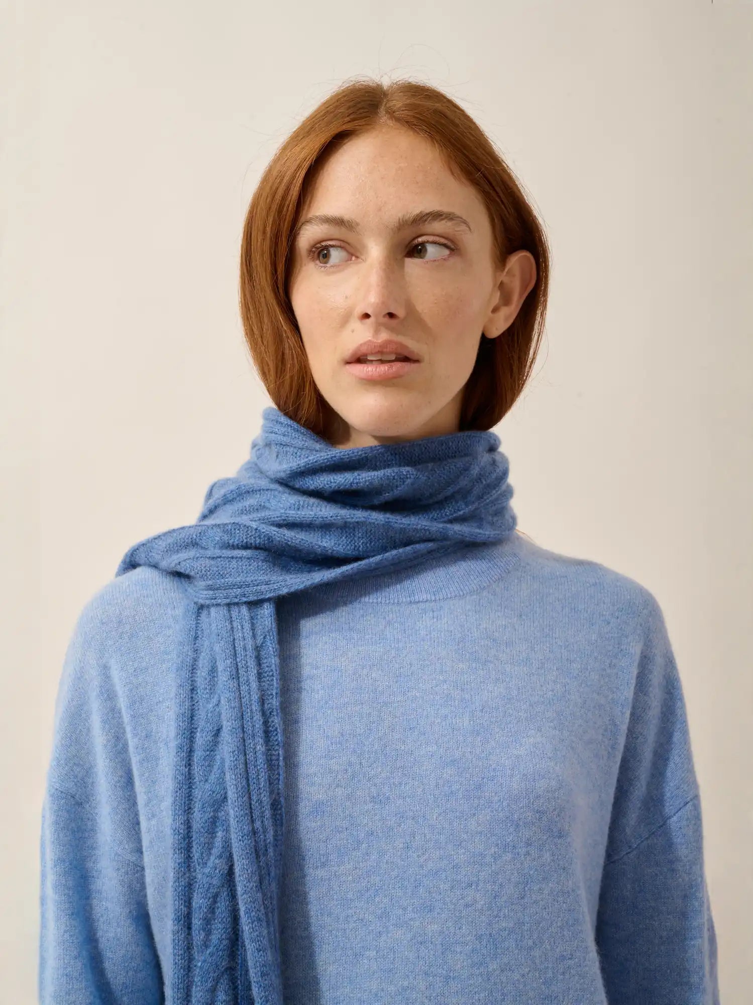 AELITH schal 4-fädig blau denim