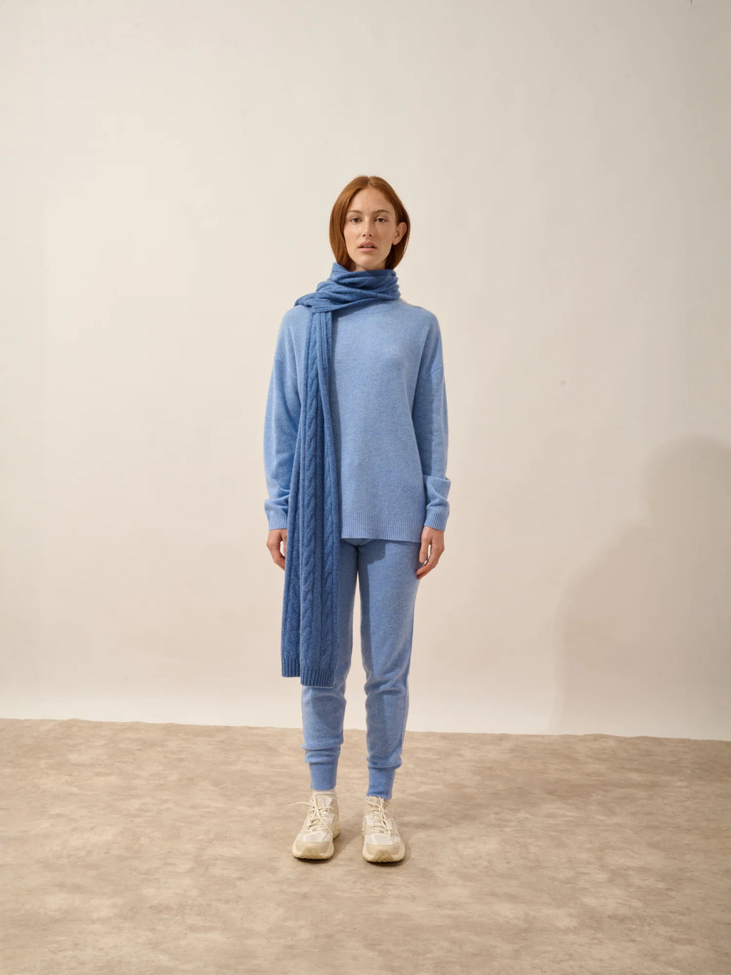 AELITH schal 4-fädig blau denim