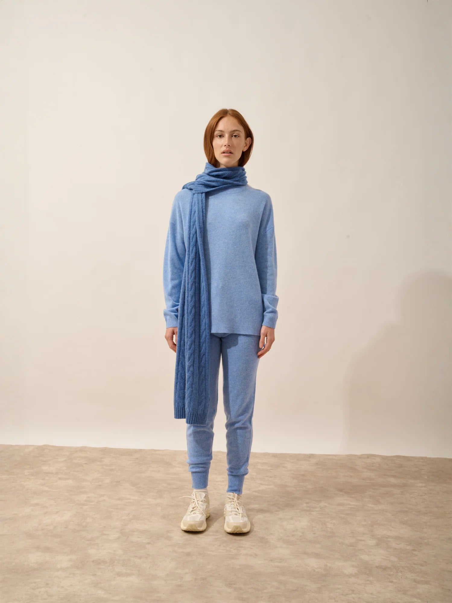 AELITH schal 4-fädig blau denim
