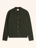 KEVIN Jacket Buttoned Shirt Collar Heather Khaki
