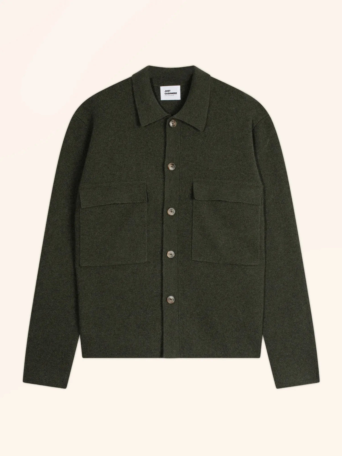 KEVIN Jacket Buttoned Shirt Collar Heather Khaki