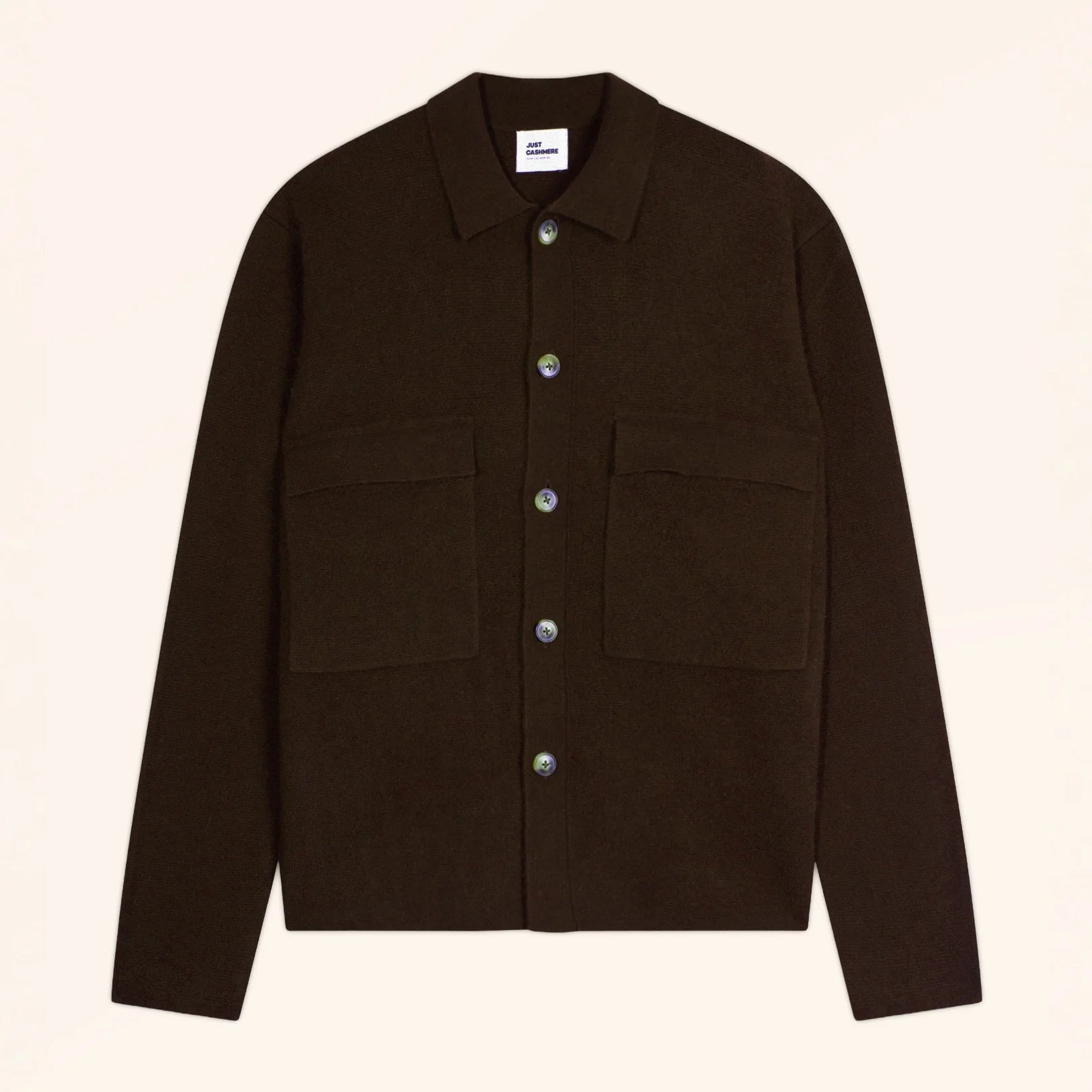 KEVIN Veste Boutonnée Col Chemise Choco