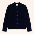 KEVIN Veste Boutonnée Col Chemise Bleu Marine