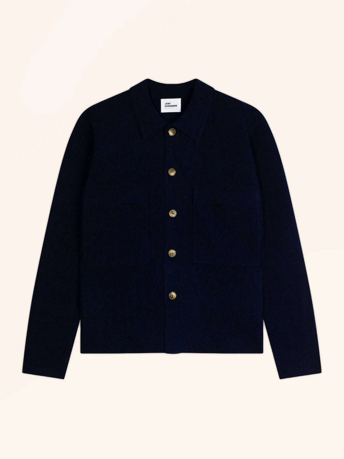 KEVIN Veste Boutonnée Col Chemise Bleu Marine