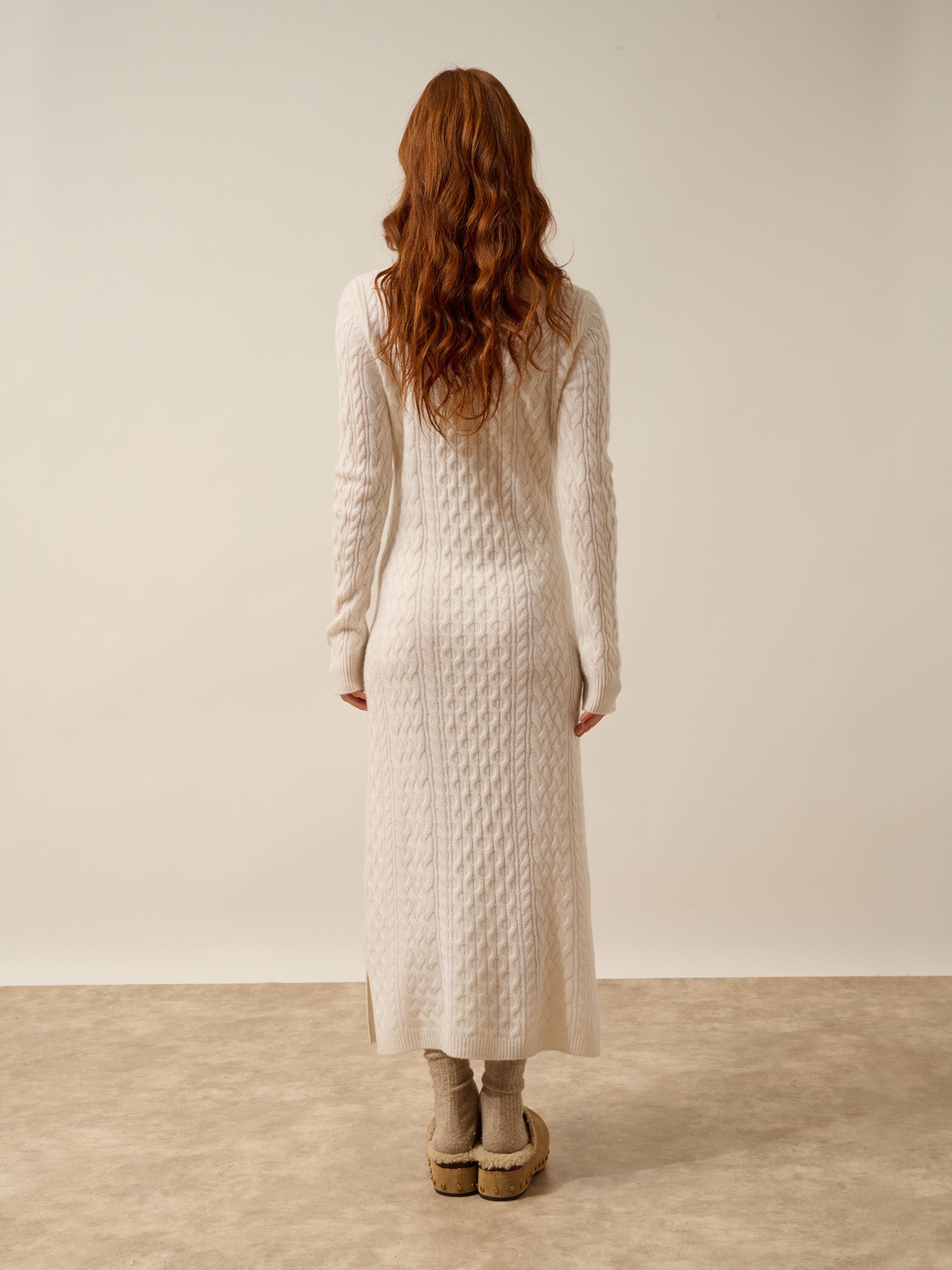 MIKO robe col montant 4 fils neige