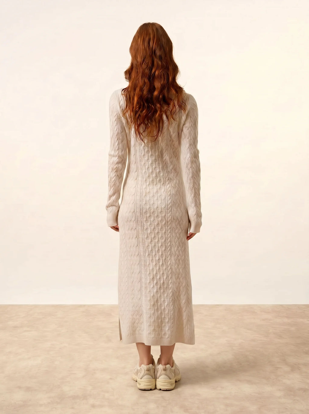 MIKO kleid stehkragen 4-fädig schnee