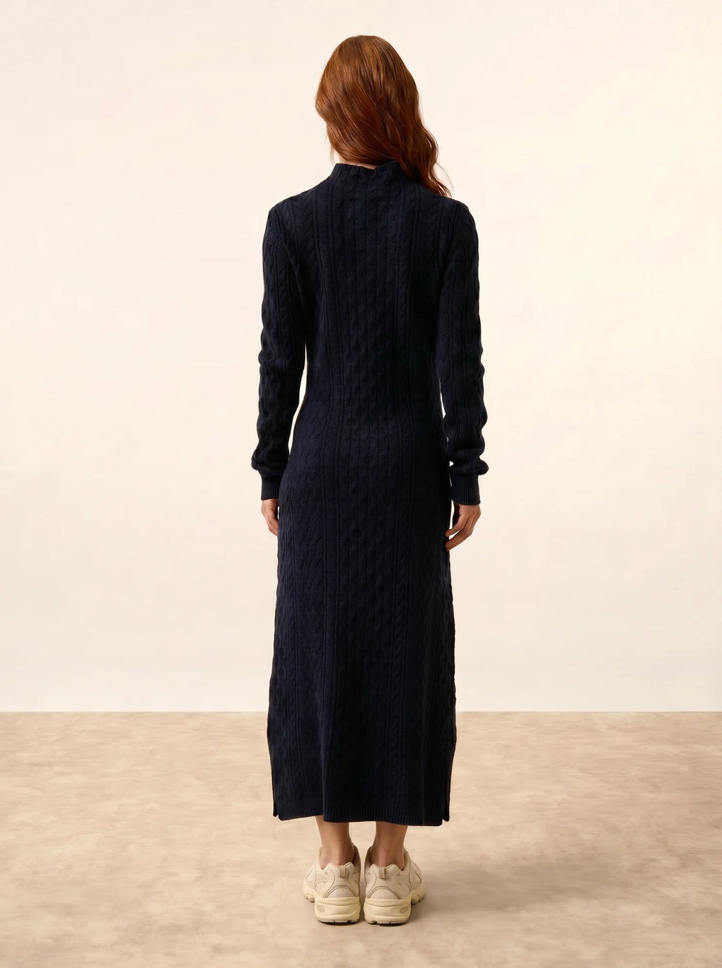 MIKO kleid stehkragen 4-fädig marineblau