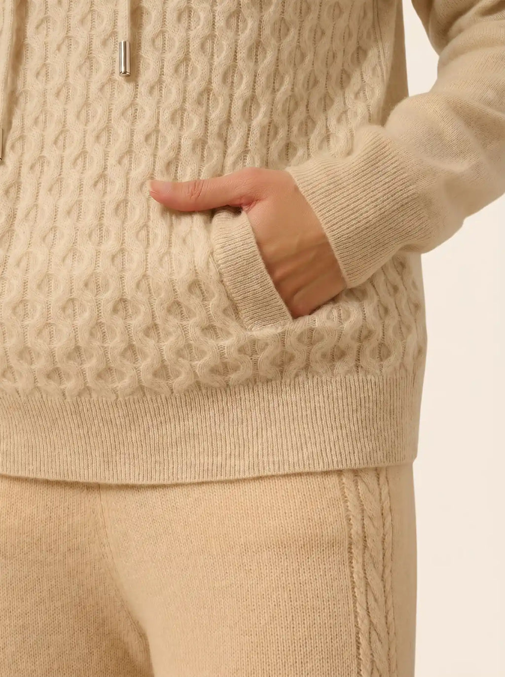 RAWA pullover mit kapuze avoine