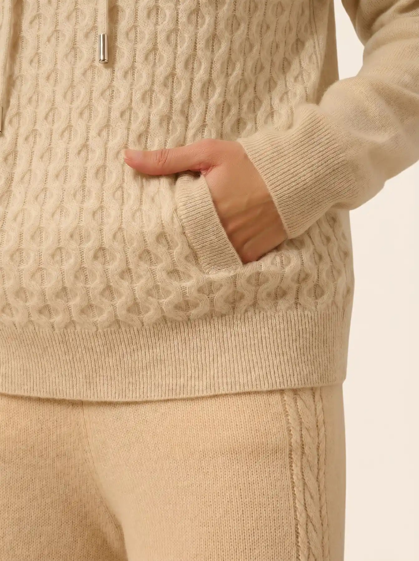 RAWA pullover mit kapuze avoine