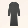 HELENA Robe Col Rond Anthracite Chiné