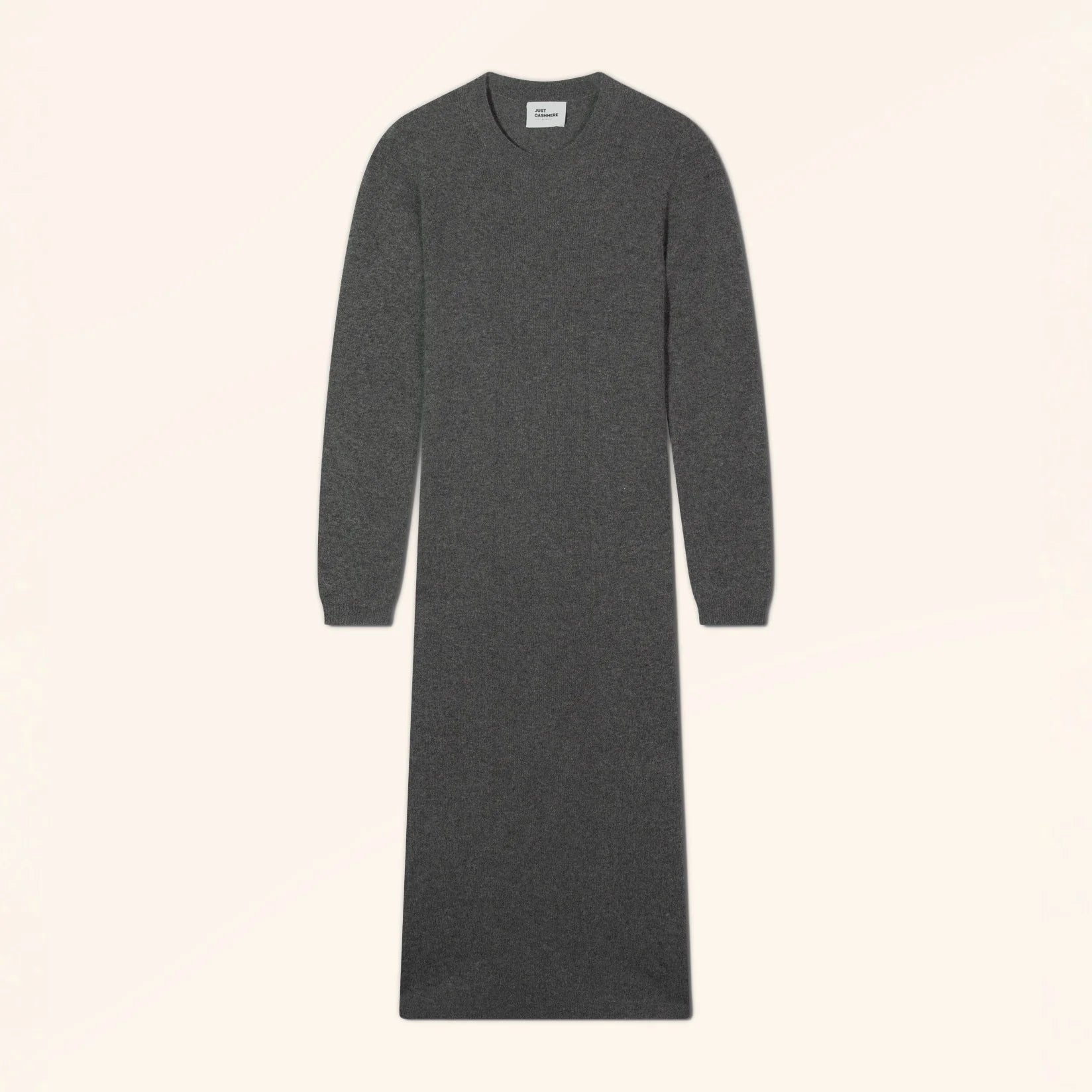 HELENA Robe Col Rond Anthracite Chiné