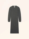 HELENA Robe Col Rond Anthracite Chiné