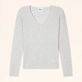 ROSA Pull Col V Gris Perle Chiné