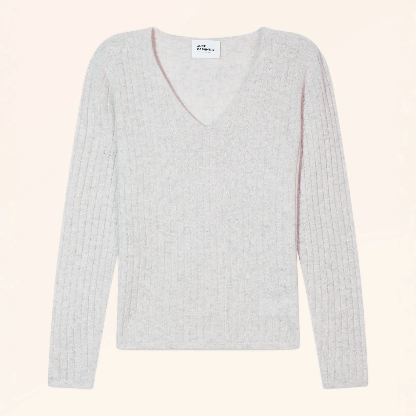 ROSA Pull Col V Gris Perle Chiné