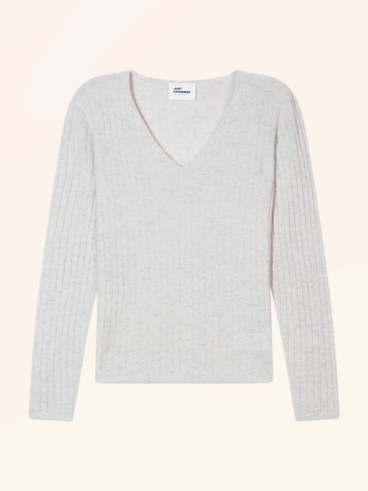 ROSA Pull Col V Gris Perle Chiné