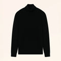 COBUZ Pull Col Roulé 4 Fils Noir