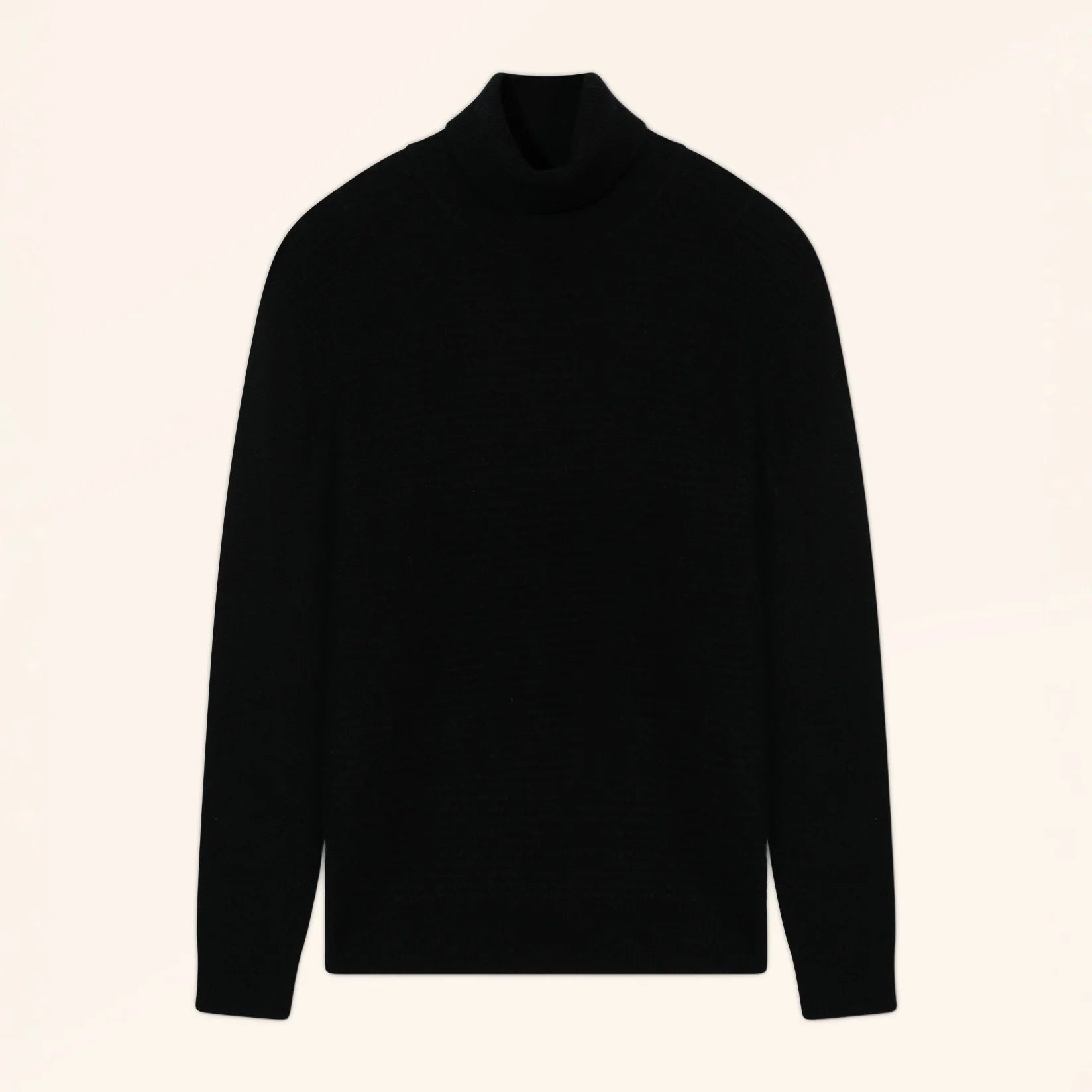 COBUZ Pull Col Roulé 4 Fils Noir