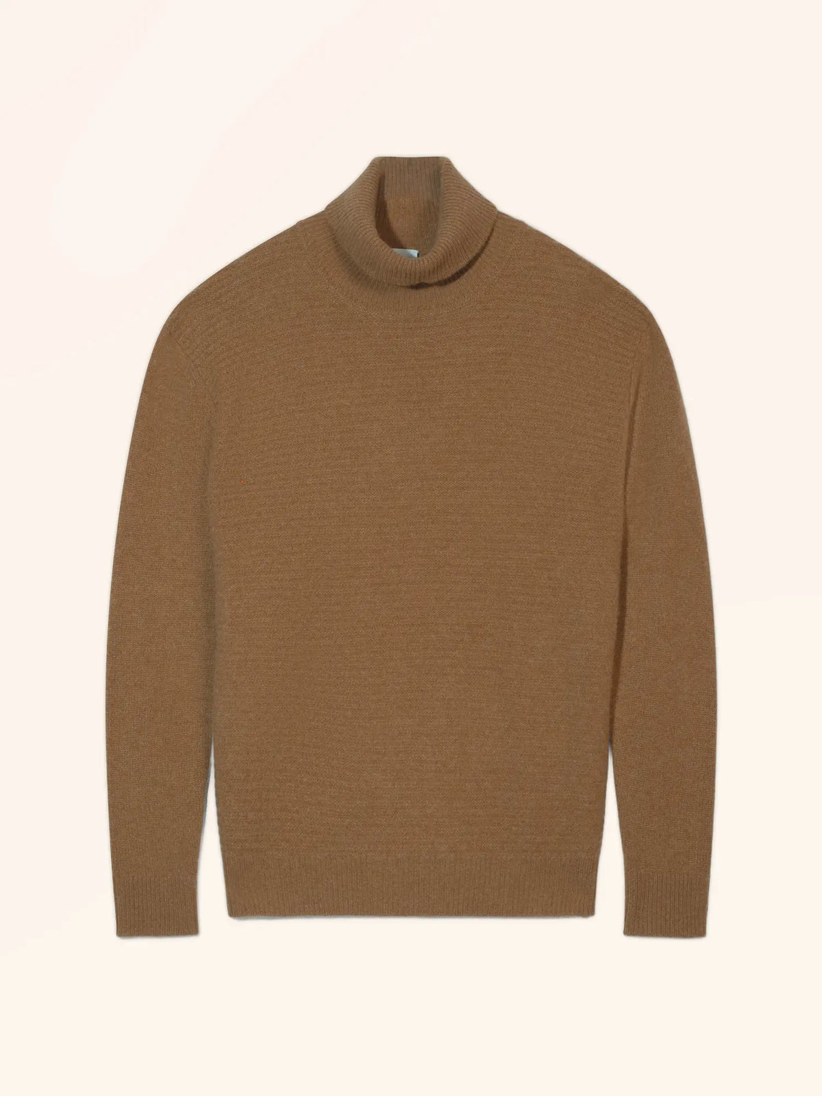 COBUZ Pull Col Roulé 4 Fils Noisette