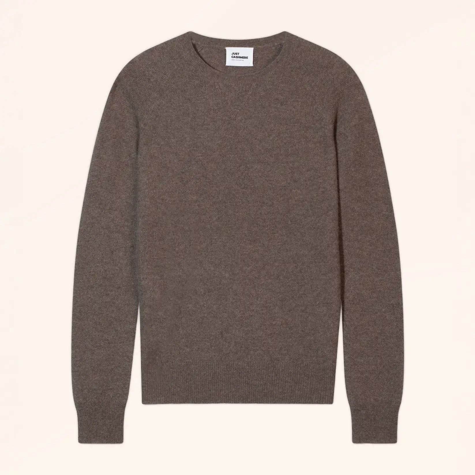 DARLA Pull Col Rond Taupe Chiné