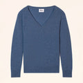 FREYA Pull Col V Bleu Denim
