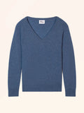 FREYA Pull Col V Bleu Denim