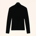 KATE Pull Col Roulé 4 Fils Noir