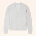 ALLEH Cardigan Col V Gris Perle Chiné