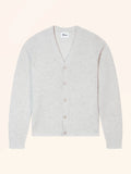 ALLEH Cardigan Col V Gris Perle Chiné