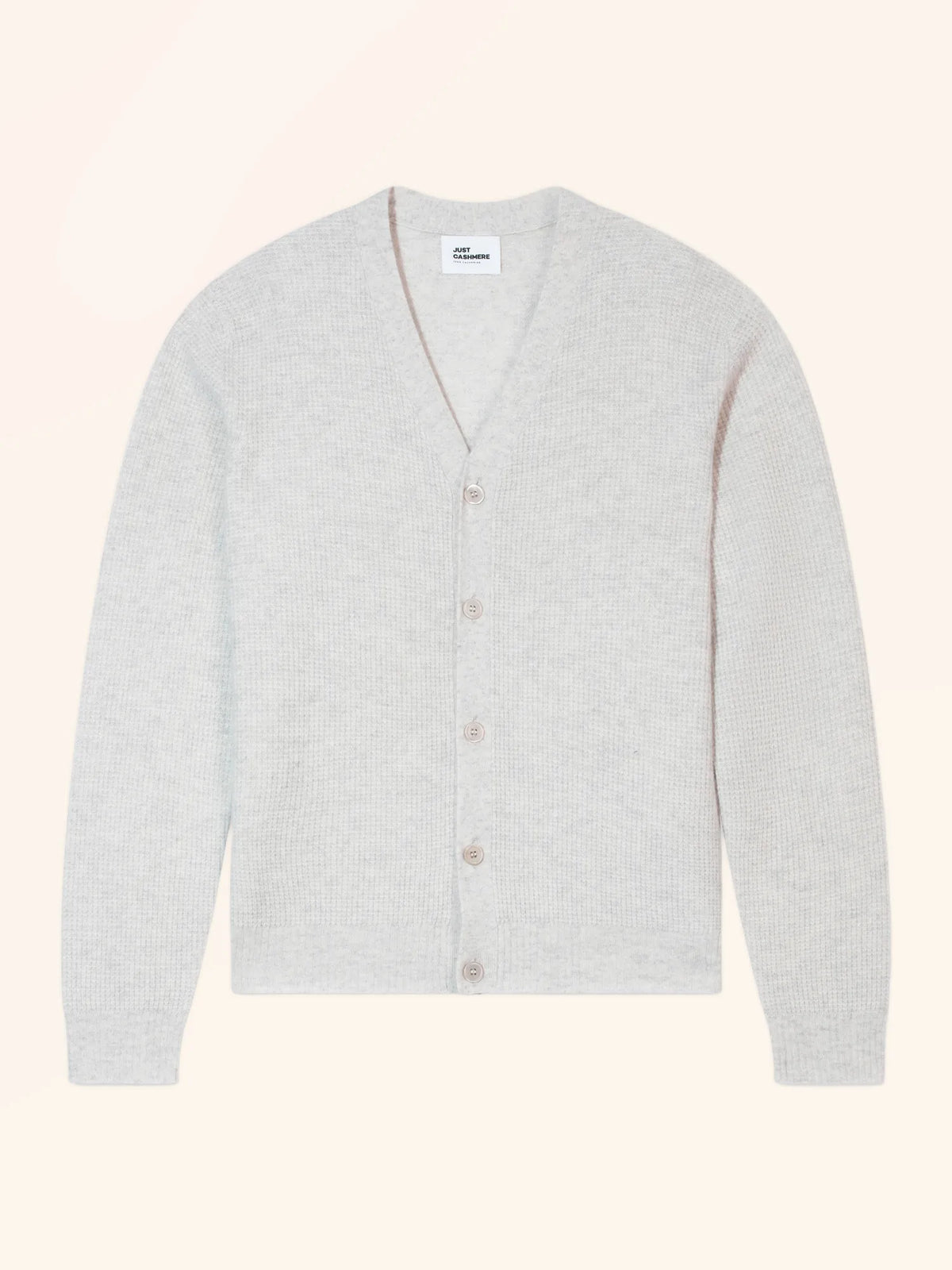ALLEH Cardigan Col V Gris Perle Chiné
