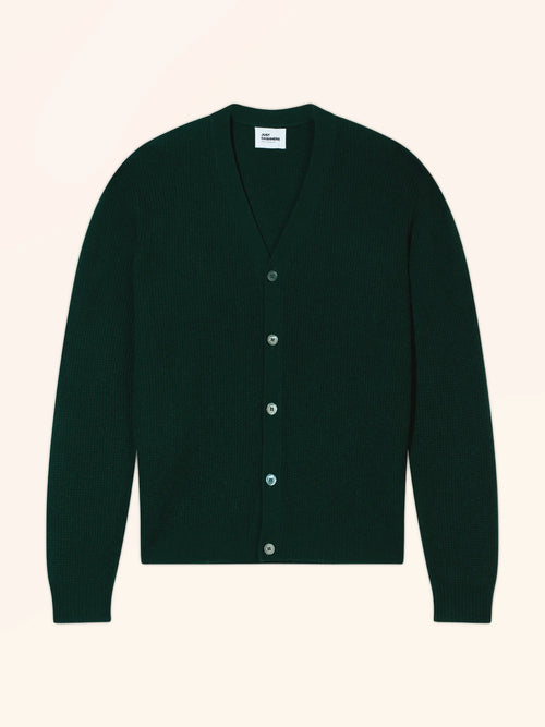 ALLEH Cardigan Scollo a V Verde Cipresso