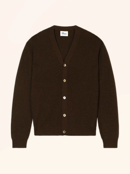 ALLEH Cardigan Scollo a V Cioccolato