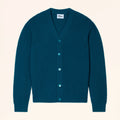 MYKE Cardigan Col V 4 Fils Paon