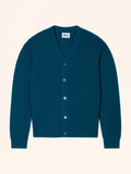 MYKE Cardigan Col V 4 Fils Paon