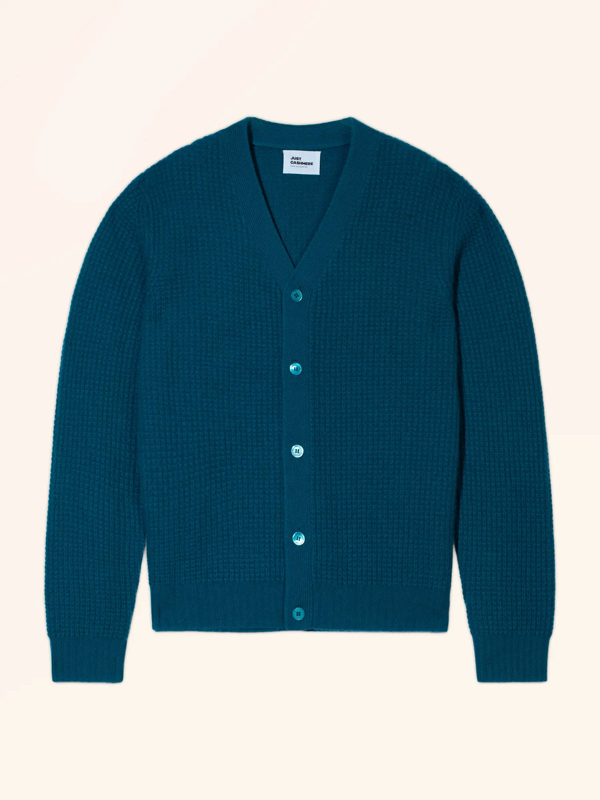 MYKE Cardigan Col V 4 Fils Paon