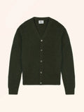 RYAN Cardigan Col V 6 Fils Kaki Chiné