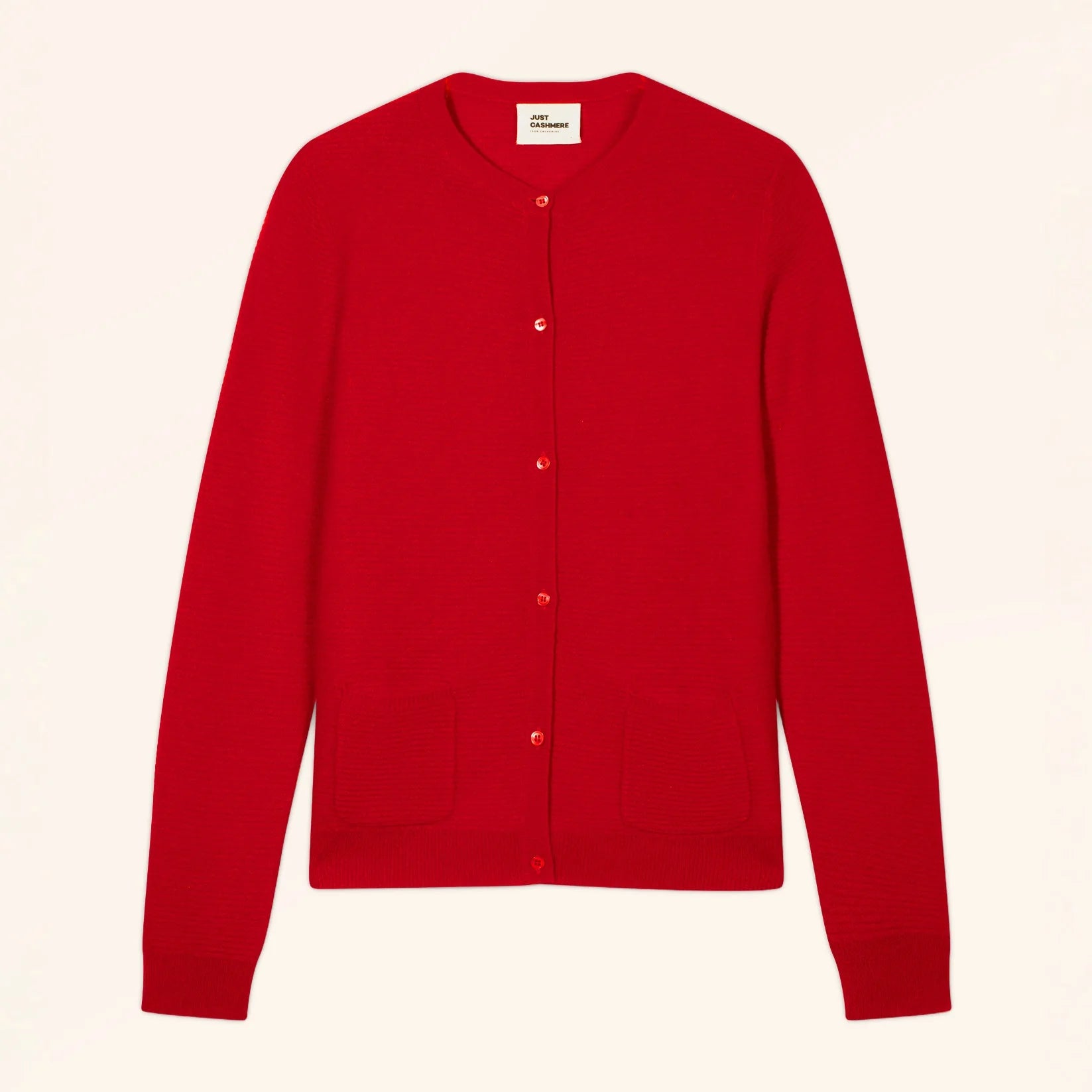 ALEXA Cardigan Col Rond Rouge