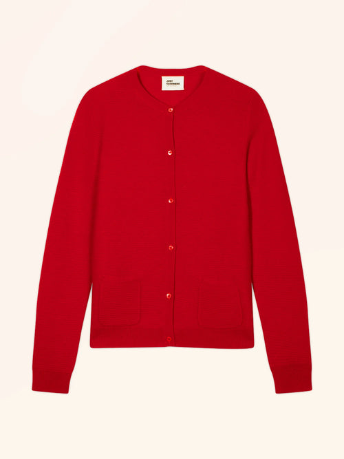 ALEXA Cardigan Girocollo Rosso