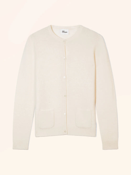 ALEXA Cardigan Girocollo Avorio