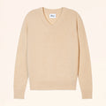 LUISA Pull Col V 4 Fils Sable