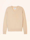 LUISA Pull Col V 4 Fils Sable