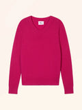 LUISA Pull Col V 4 Fils Fuchsia