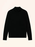 MOANA Pull Col Roulé 4 Fils Noir