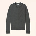 TINA Gilet Zippé Capuche Anthracite Chiné