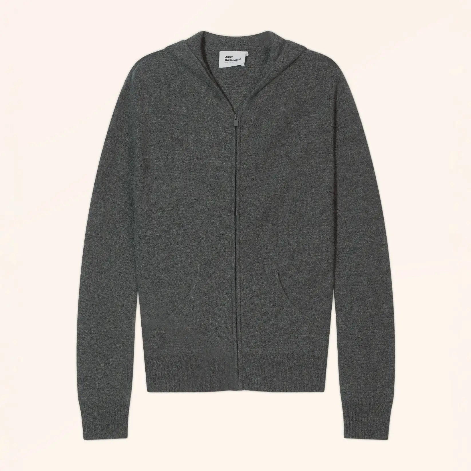 TINA Gilet Zippé Capuche Anthracite Chiné