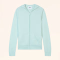 TINA Gilet Zippé Capuche Vert Lagon