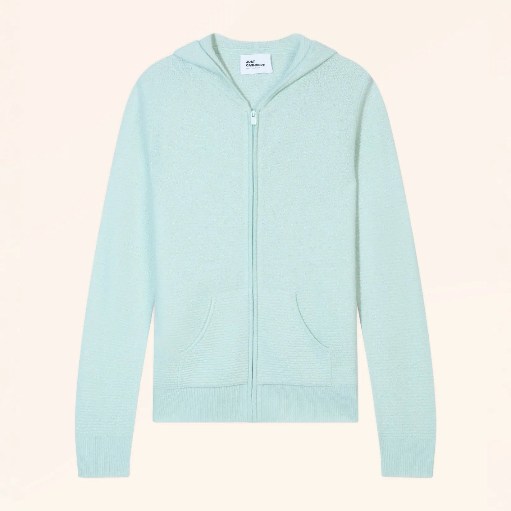 TINA Gilet Zippé Capuche Vert Lagon